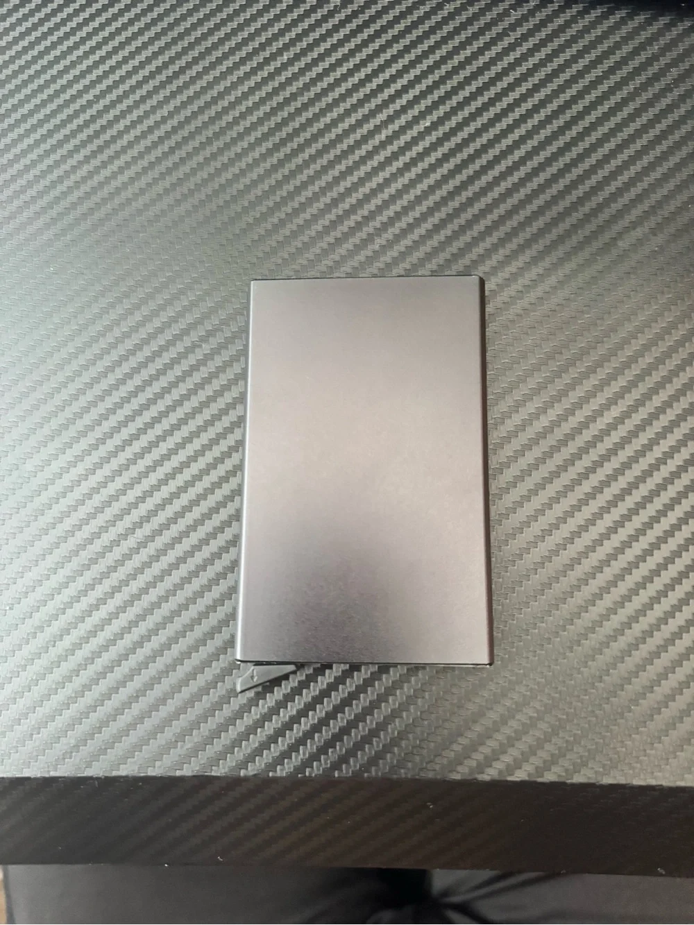 Slim Metallic Card Wallet - Gray